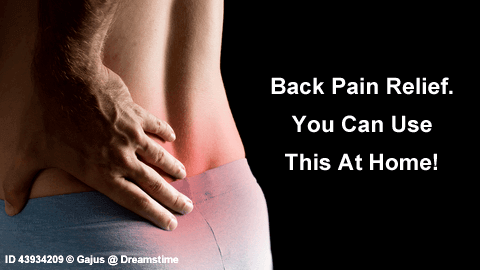 someone's lower back pictured with red around where pain is being felt