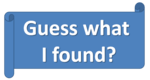 the words "guess what I found" used as a header image