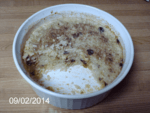 casserole dish with my rice pudding - two servings removed, used as a header image