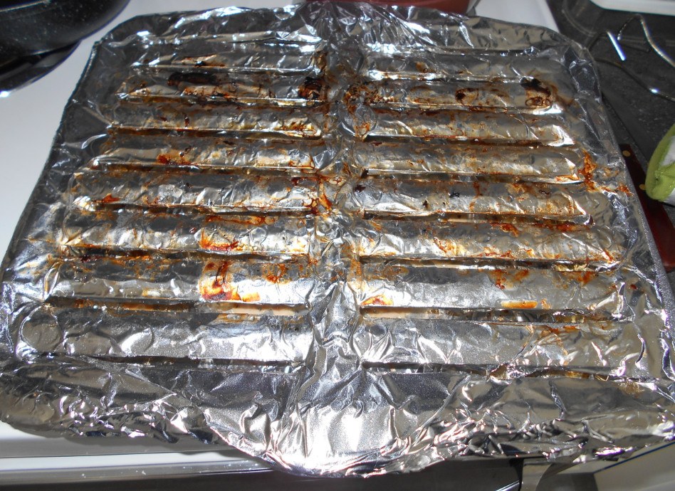 my broiler all wrap in aluminum foil