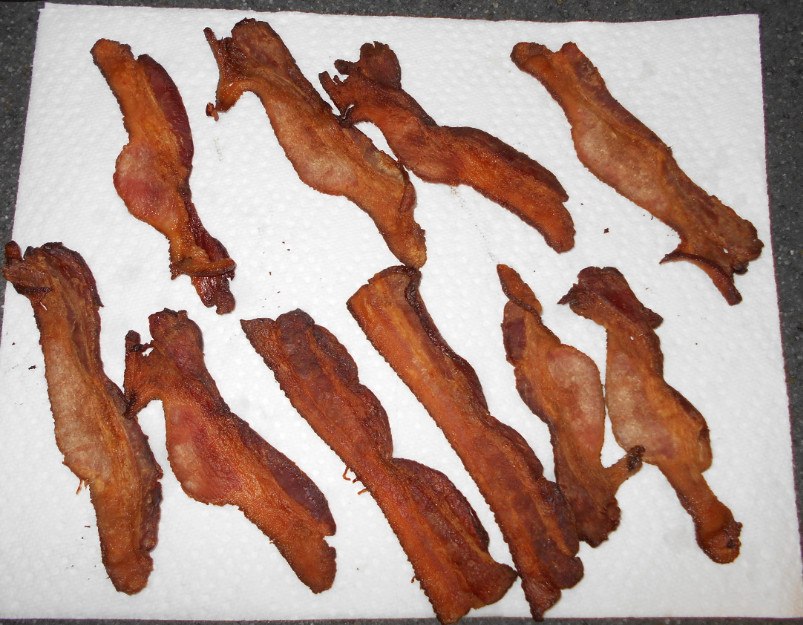 bacon after cooking in microwave from Bacon Bonanza