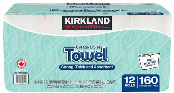 Costco Kirkland paper Towel
