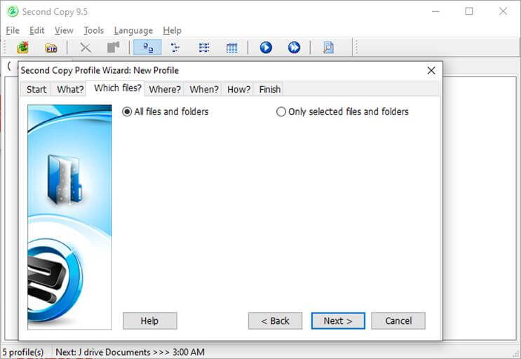 Step 4: Which Files do You Want Copied?