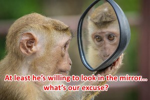 At least he's willing to look in the mirror... what's our excuse?